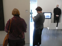 Visitors using ubiNext in the museum