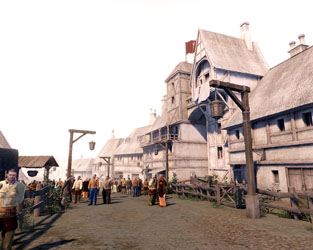 Snapshot of the medieval map used to test the CryVE setup.