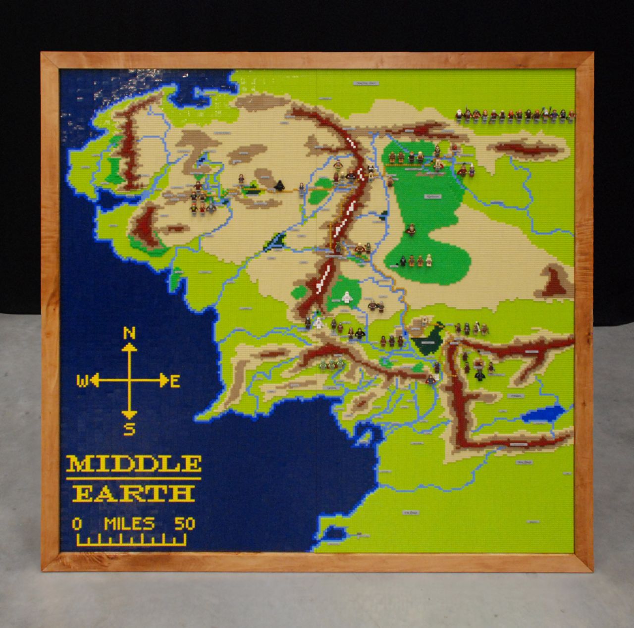 Topographical LEGO Map of Middle Earth