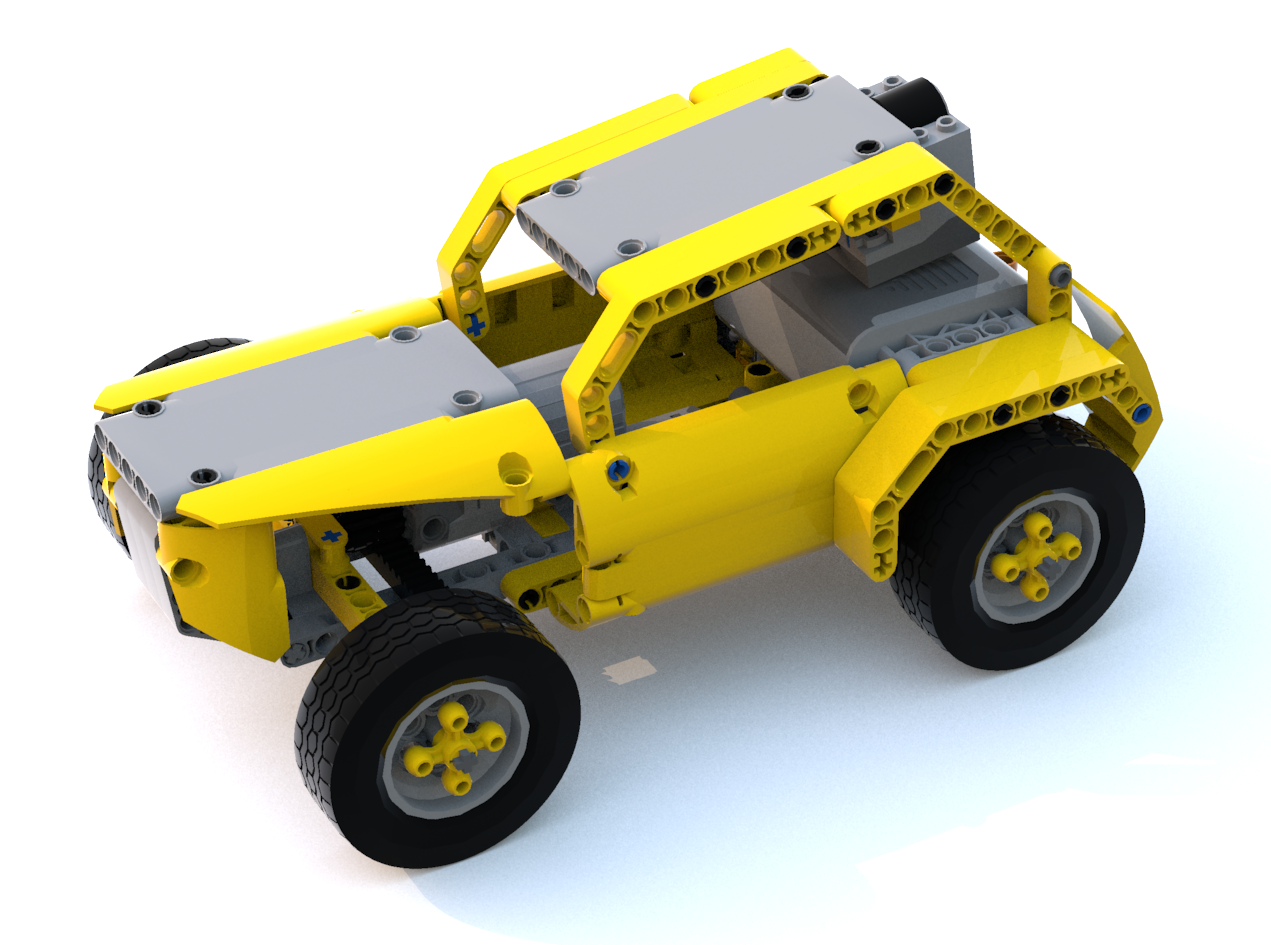 Yellow Buggy – A tiny and robust RC LEGO car